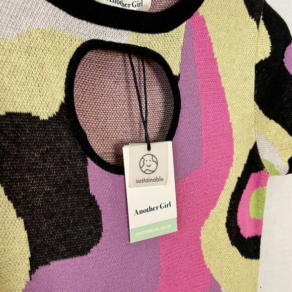 NWT Urban Outfitters Another Girl Size XS Midi Dress - Knit Retro 100% Cotton - Picture 4 of 8